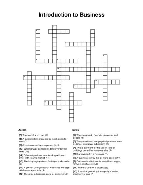 BUSINESS Crossword Clue & Synonyms.